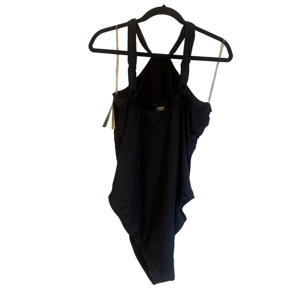Lauren Ralph Lauren Tummy-Control High-Neck One-Piece Swimsuit Size 18W Plus NWT - Picture 5 of 13